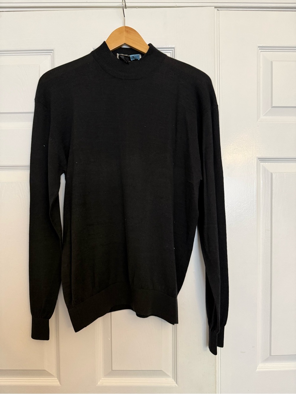 Men's Rubinstein Brothers Black Crewneck Sweater - Classic Knit